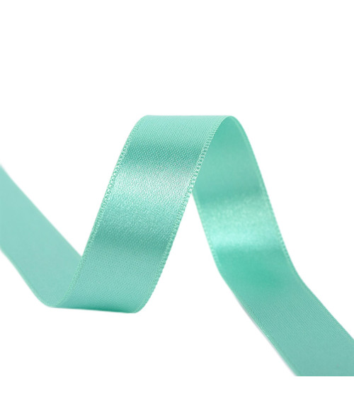 40m reel double-sided satin ribbon made in France green
