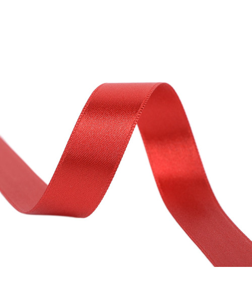 40m reel double-sided satin ribbon made in France red black