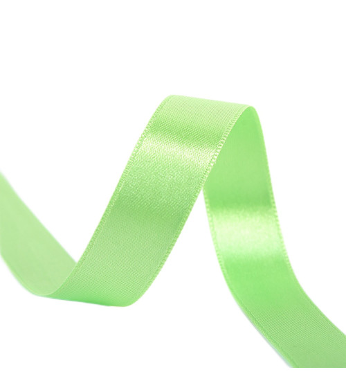 40m reel double-sided satin ribbon made in France water green