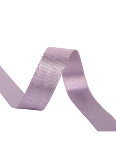 40m reel double-sided satin ribbon made in France gray pink