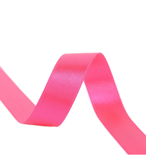 40m reel double-sided satin ribbon made in France fuchsia
