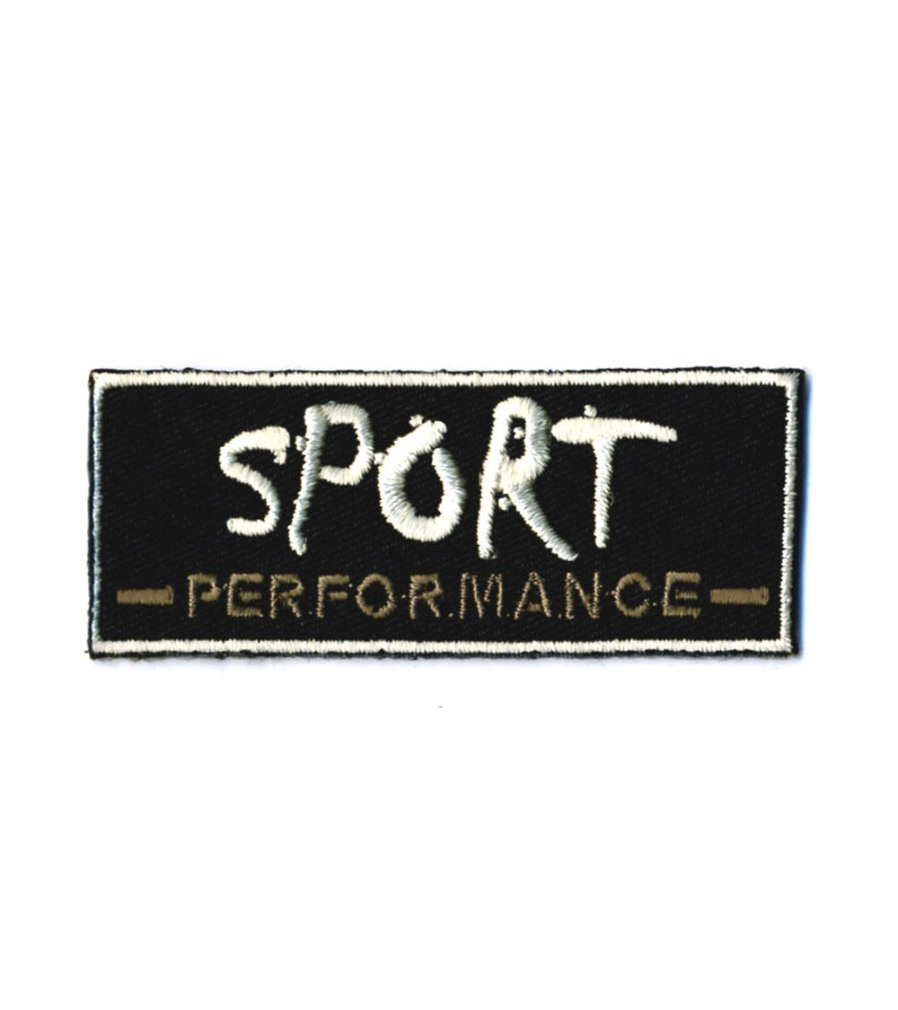 Juego de 3 parches deportivos negros termoadhesivos.