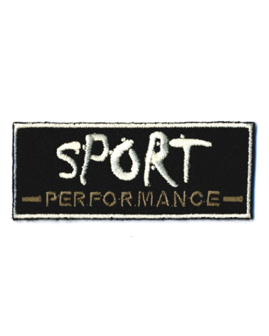 Set of 3 iron-on black sports patches