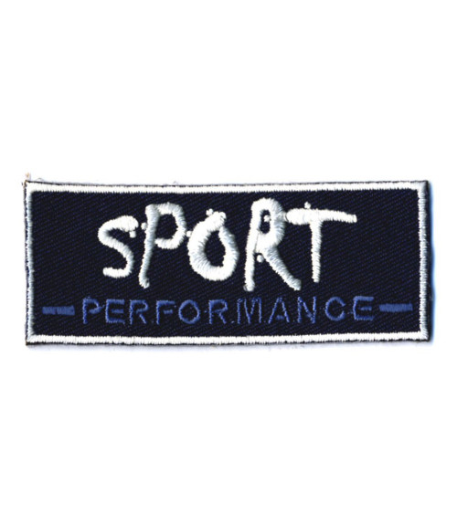 Set of 3 iron-on blue sports patches