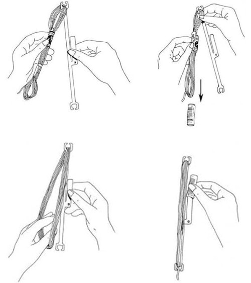 Set of 10 DMC bows for embroidery thread