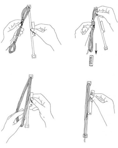 Set of 10 DMC bows for embroidery thread