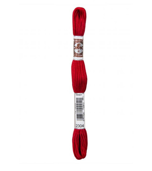 10m skein DMC Matt twisted thread tapestry canvas 100% cotton red 2304