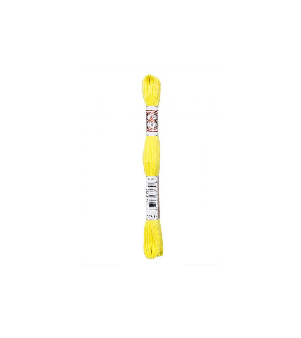 Skein 10m DMC Twisted thread matt tapestry canvas 100% cotton yellow 2307