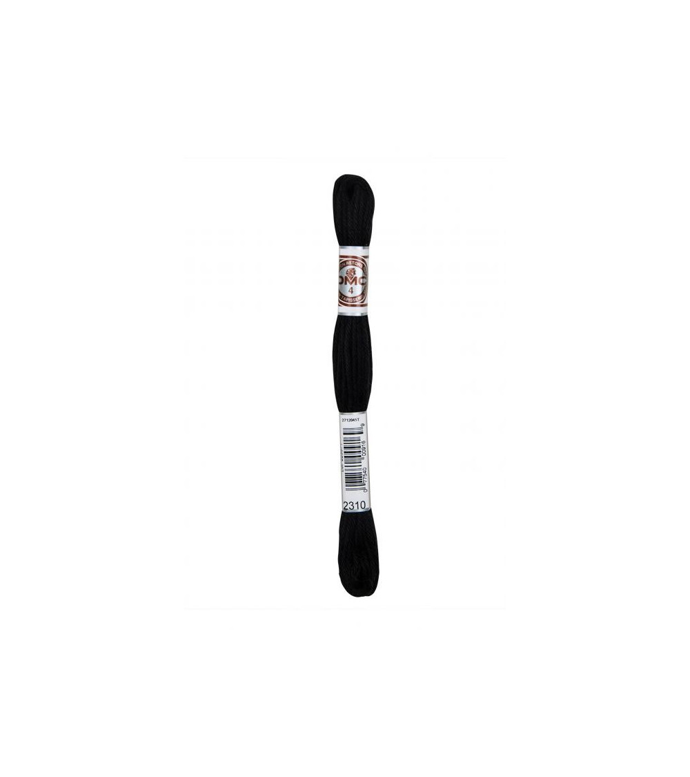 10 m Strang DMC Mattes, gedrehtes Gobelin-Canvas aus 100 % Baumwolle, Schwarz 2310