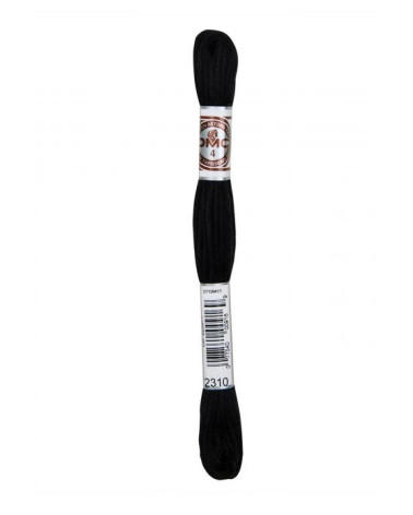 10m skein DMC Matt twisted thread tapestry canvas 100% cotton black 2310