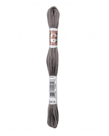 10 m Strang DMC Mattes, gedrehtes Gobelin-Canvas aus 100 % Baumwolle, Grau 2414