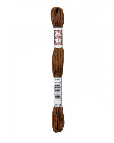 10 m Strang DMC Mattes, gedrehtes Gobelin-Canvas aus 100 % Baumwolle, braun 2433