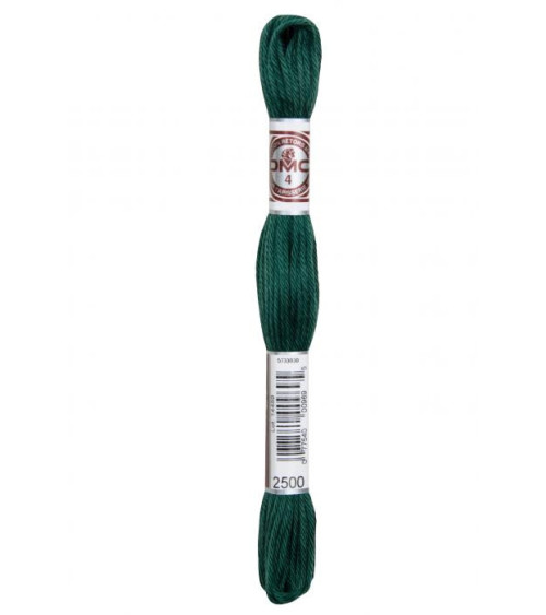 10m skein DMC Matte twisted thread tapestry canvas 100% cotton forest green 2500