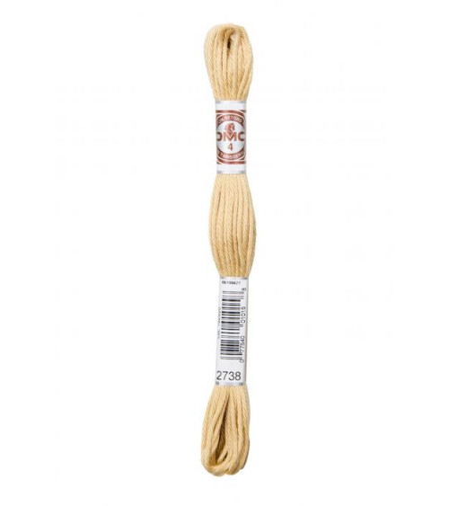 Skein 10m DMC Twisted thread matt tapestry canvas 100% cotton beige 2738