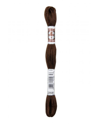 Skein 10m DMC Twisted thread matt tapestry canvas 100% cotton brown 2898