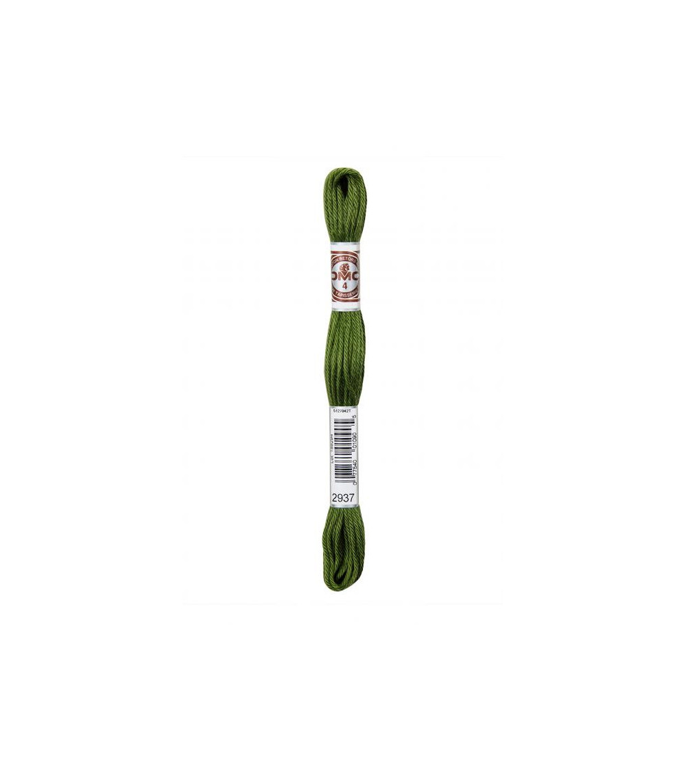 Skein 10m DMC Twisted thread matt tapestry canvas 100% cotton khaki green 2937