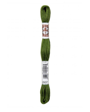 10m skein DMC Matte twisted thread tapestry canvas 100% cotton khaki green 2937