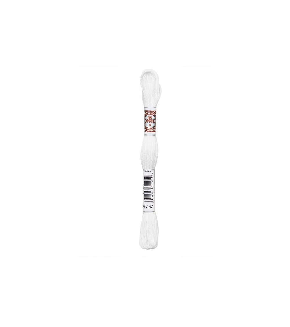Matassa da 10 m DMC Tela per arazzo a filo ritorto opaco 100% cotone bianco BIANCO