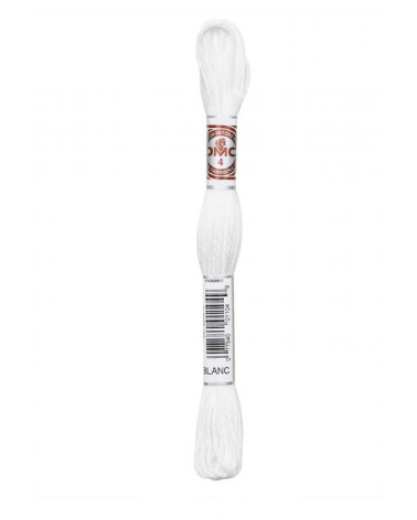 10 m Strang DMC Mattes, gedrehtes Gobelin-Canvas aus 100 % weißer Baumwolle WEISS