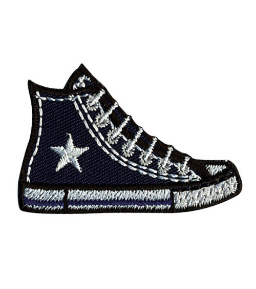 Set of 3 basketball patches in navy blue canvas