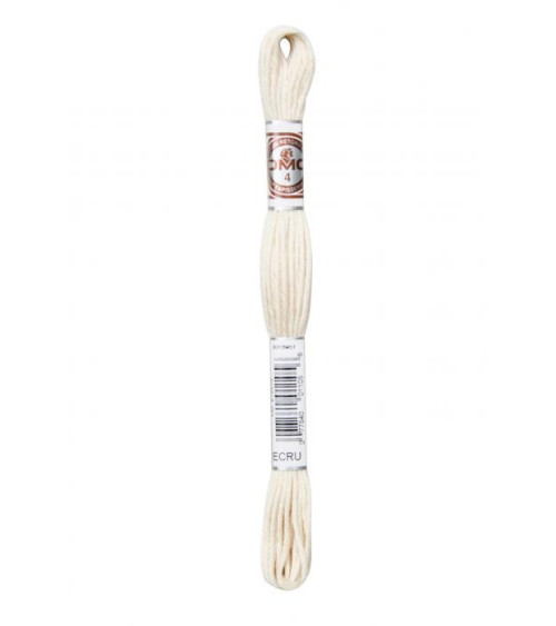 Skein 10m DMC Twisted thread matt tapestry canvas 100% ecru cotton ECRU