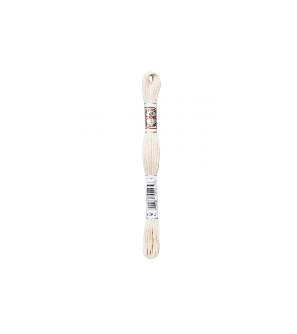 Skein 10m DMC Twisted thread matt tapestry canvas 100% ecru cotton ECRU