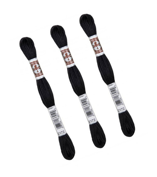 Set of 3 skeins 10m DMC Matt twisted thread tapestry canvas 100% cotton brown 2172