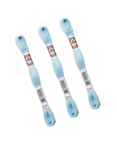 Set of 3 skeins 10m DMC Matte twisted thread tapestry canvas 100% cotton blue 2828