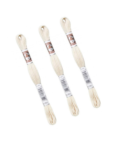 Set di 3 matassine da 10 m DMC Tela per arazzo in filo ritorto opaco 100% cotone ecrù ECRU