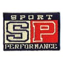 Lot de 3 écussons SP sport performance blanc et rouge
