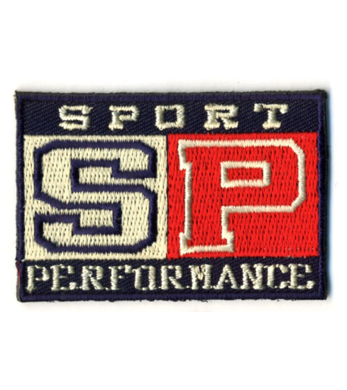 Lot de 3 écussons SP sport performance blanc et rouge