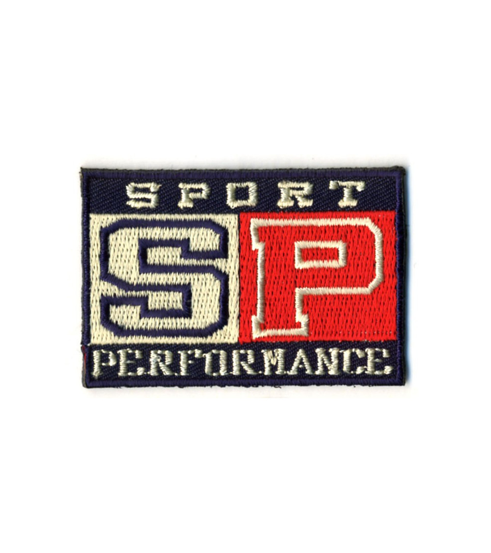 Lot de 3 écussons SP sport performance blanc et rouge