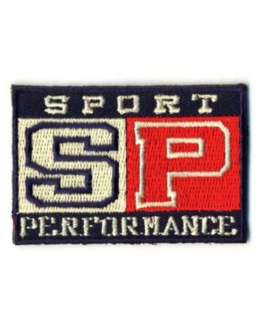 Set of 3 white and red SP sport performance badges