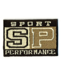 Lot de 3 écussons SP sport performance blanc et taupe