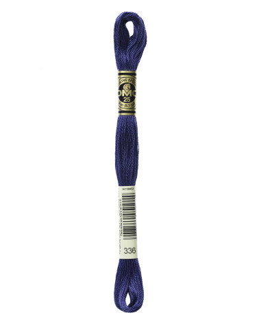 Madeja de 8m hilo de bordar DMC Mouliné 117 100% algodón azul marino 336