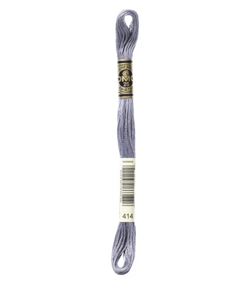 8 m Strang DMC Mouliné-Stickgarn 117, 100 % Baumwolle, dunkelgrau 414