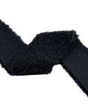 Bobine 5m fourrure acrylique noir 5cm