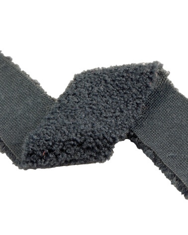 Spool 5m acrylic fur gray black 5mm