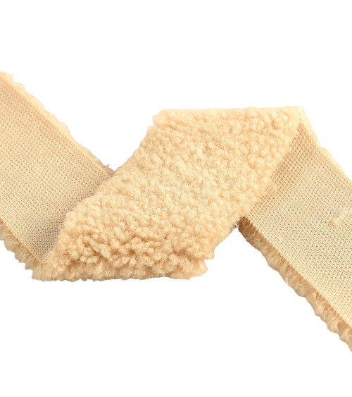 5m spool beige acrylic fur 5mm