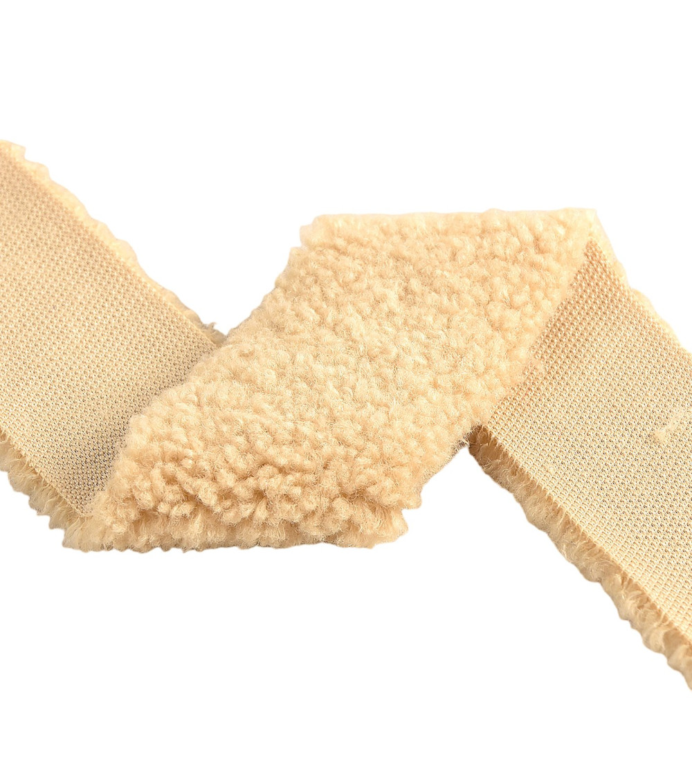 5m spool beige acrylic fur 5mm