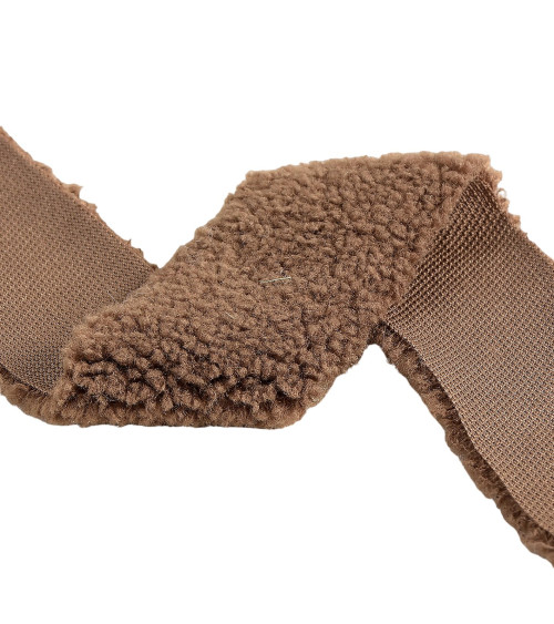 Spool 5m taupe acrylic fur 5mm