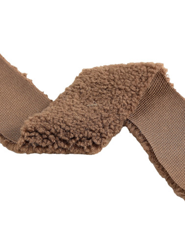 Spool 5m taupe acrylic fur 5mm