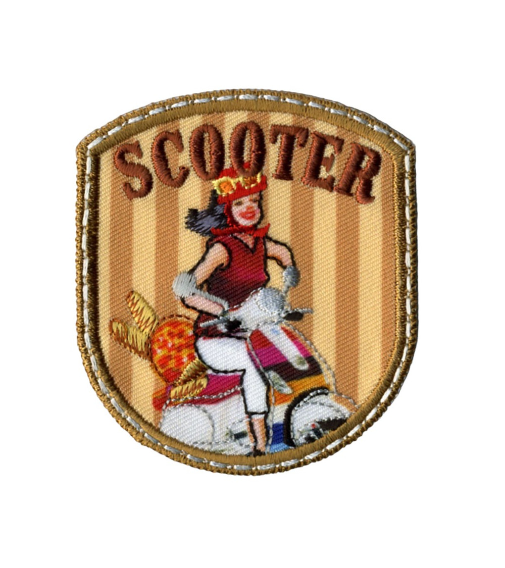 Lot de 3 écussons thermocollants Retro Scooter Lot de 3 écussons thermocollants Retro Scooter