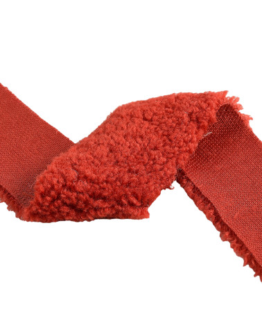 Fourrure acrylique rouge 5mm au mètre