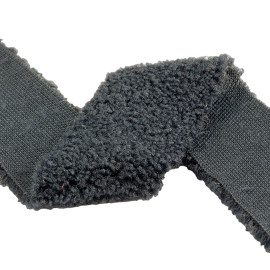 Fourrure acrylique gris noir 5mm au mètre