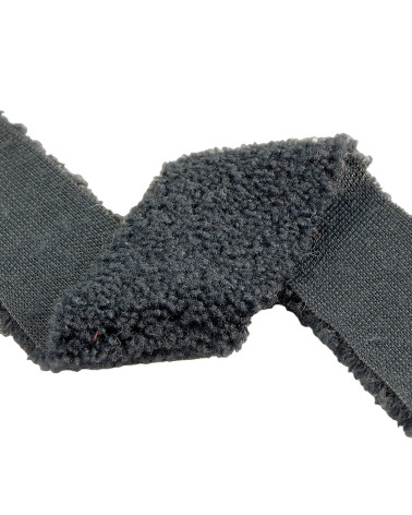 Grey black acrylic fur 5mm per meter