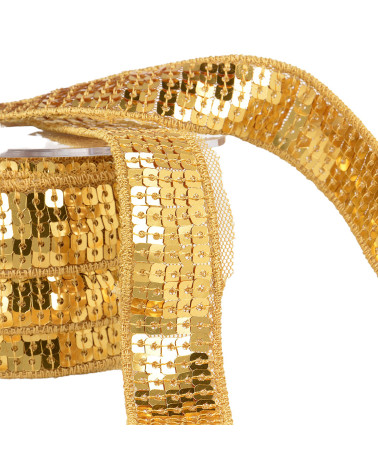 Gold sequin braid by the meter