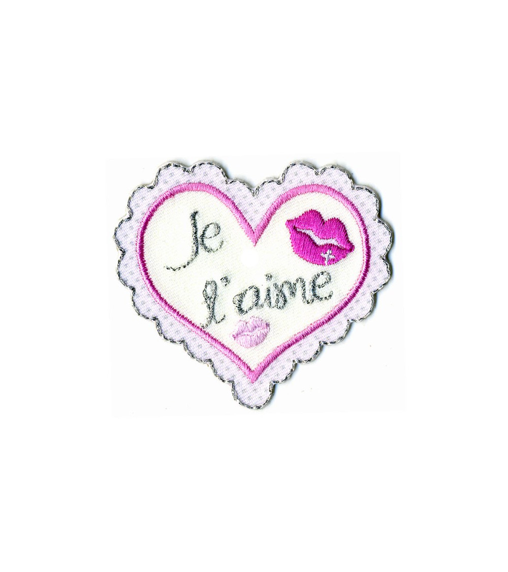 Set of 3 iron-on I love you patches
