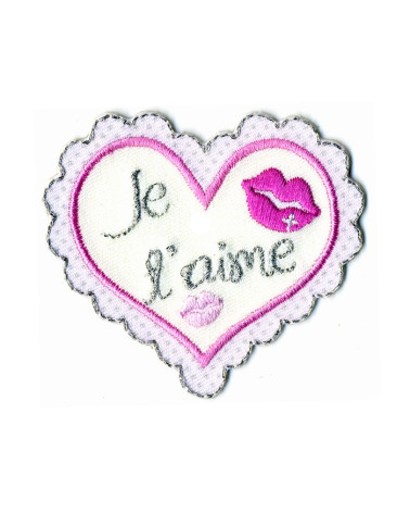 Set of 3 iron-on I love you patches
