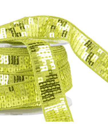 Anisgrüner Glitzerzopf als Meterware